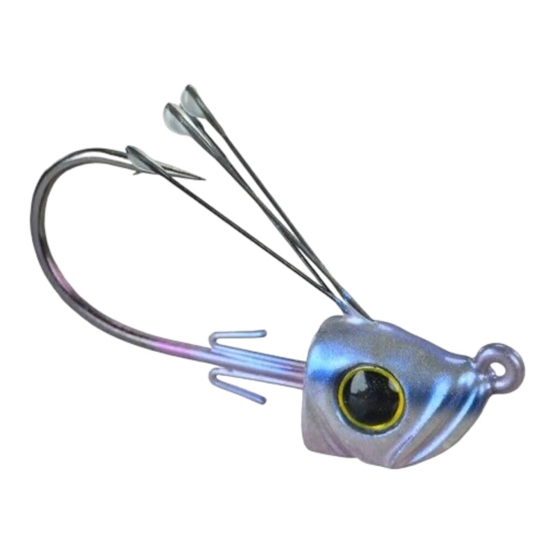 Picasso Lures Weedless Smart Mouth Plus Jigheads Blue Red Pearl 3/16 oz – 2/0