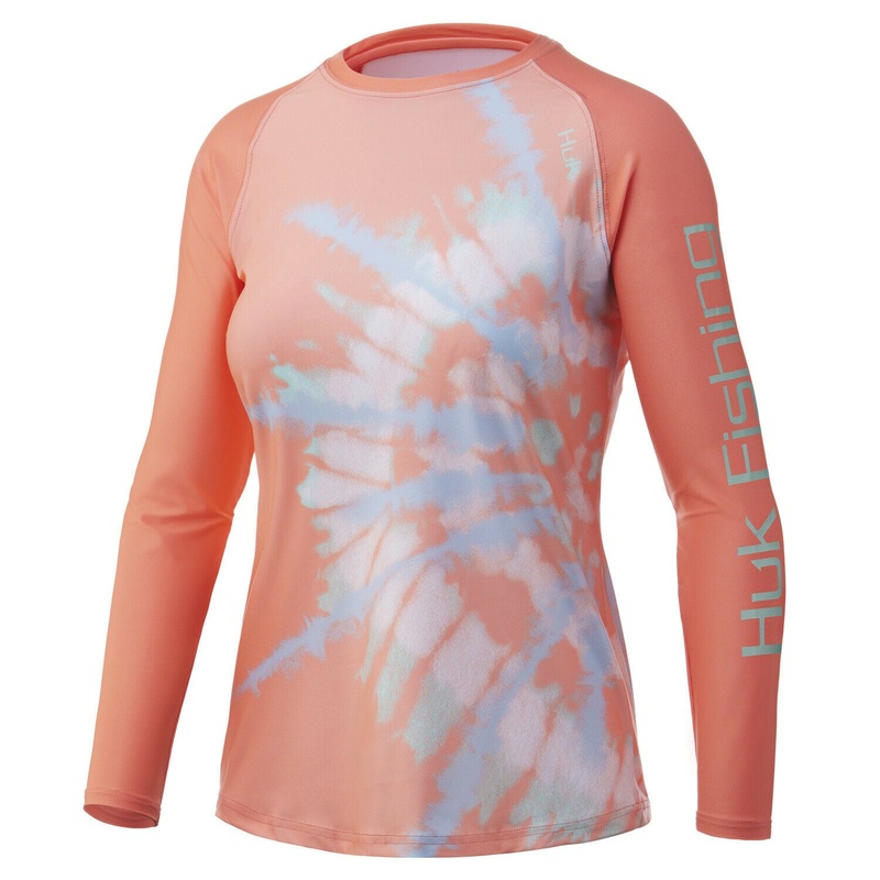 Women’s HUK Spiral Dye Double Header Shirt H6120107 Beach Glass (339) Women’s Medium