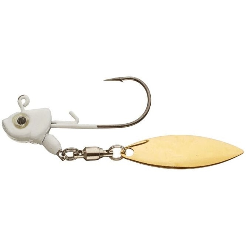 Cool Baits Down Under Snow White With Gold Blade 3/8 2/0