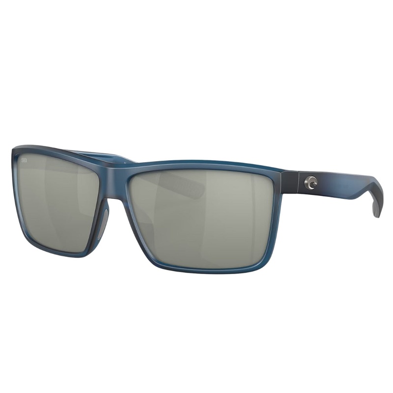 Costa Rinconcito Polarised Glass Sunglasses Matte Black Frame / Blue Mirror Lens