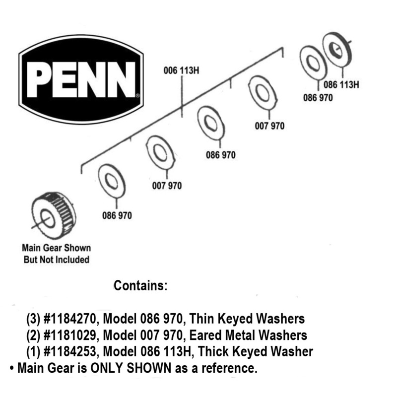 Penn Part 007C113H Sku#1181042 Metal Drag Washer Set