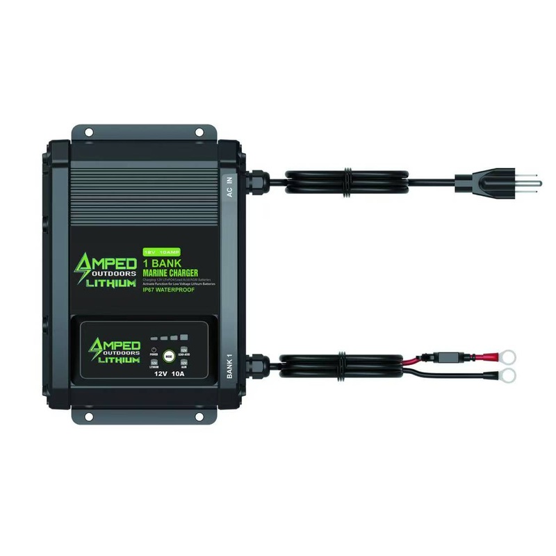 Amped Outdoors 1 Bank 10A 12V On-Board Battery Charger