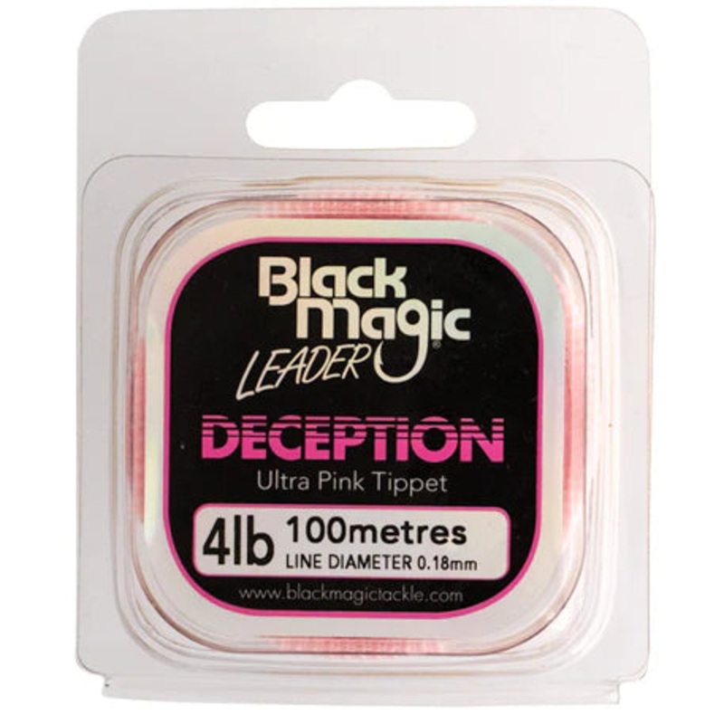 Black Magic Deception Tippet Leader Pink 10lb