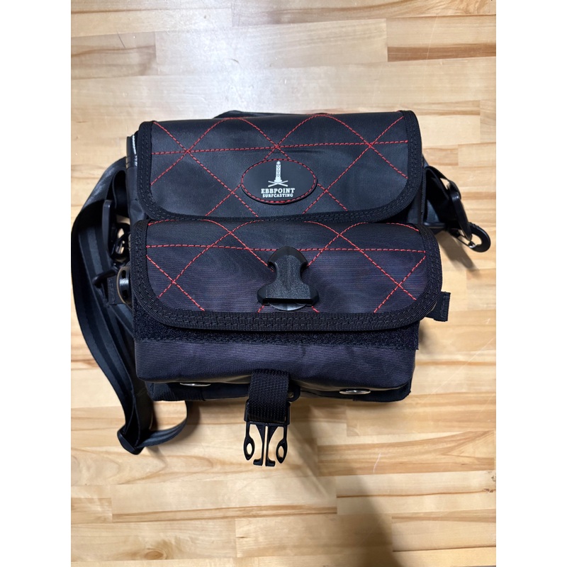 Ebbpoint 3 Tube Surf Bag Black/Red Stitching
