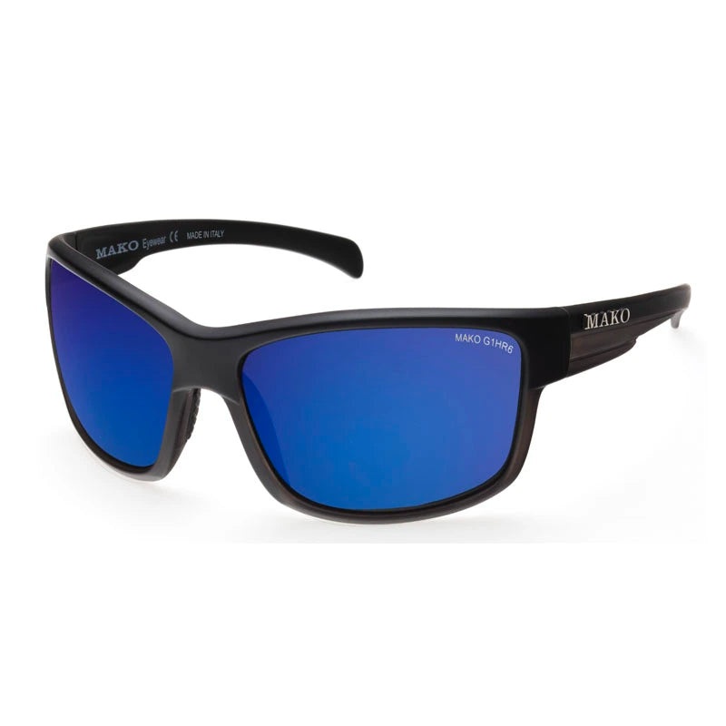 Mako Polarised Sunglasses – Shadow Mt Blk/GreyTort Glass HDIR Blue Mirror (9585-M03-G