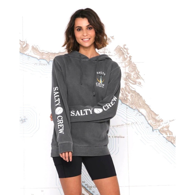 Salty Crew Tailed Boyfriend Hoody S FADED BLACK