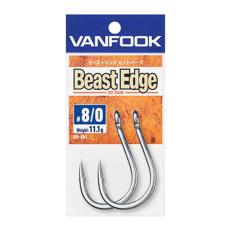 Single Hook – Vanfook – BH-801 Beast Edge Cut Barb 7/0 (2pcs)
