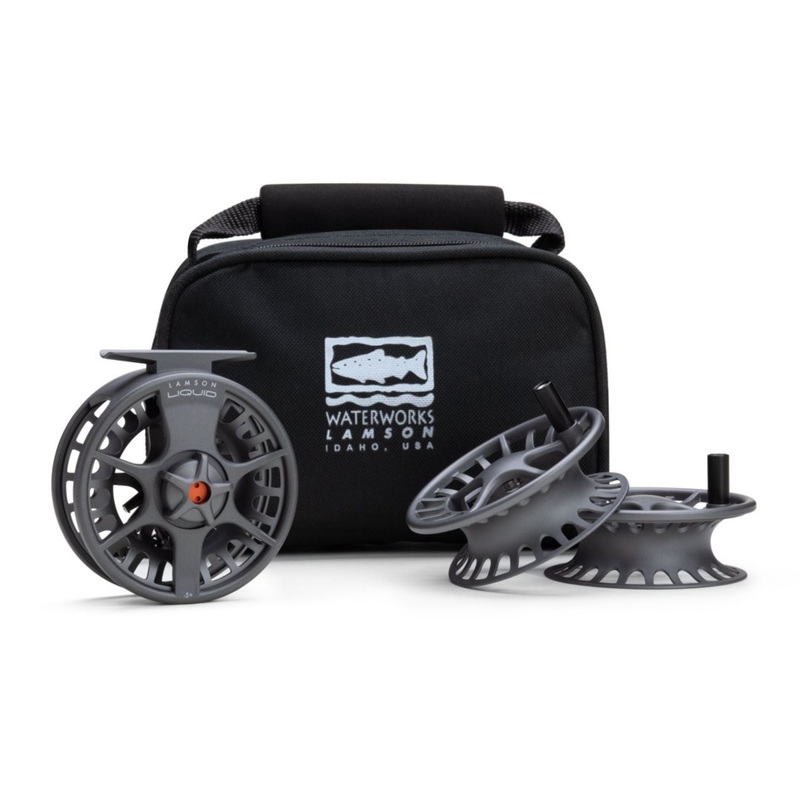 Waterworks-Lamson Liquid 3-Pack Fly Fishing Reel & Spools Smoke ‘-5+