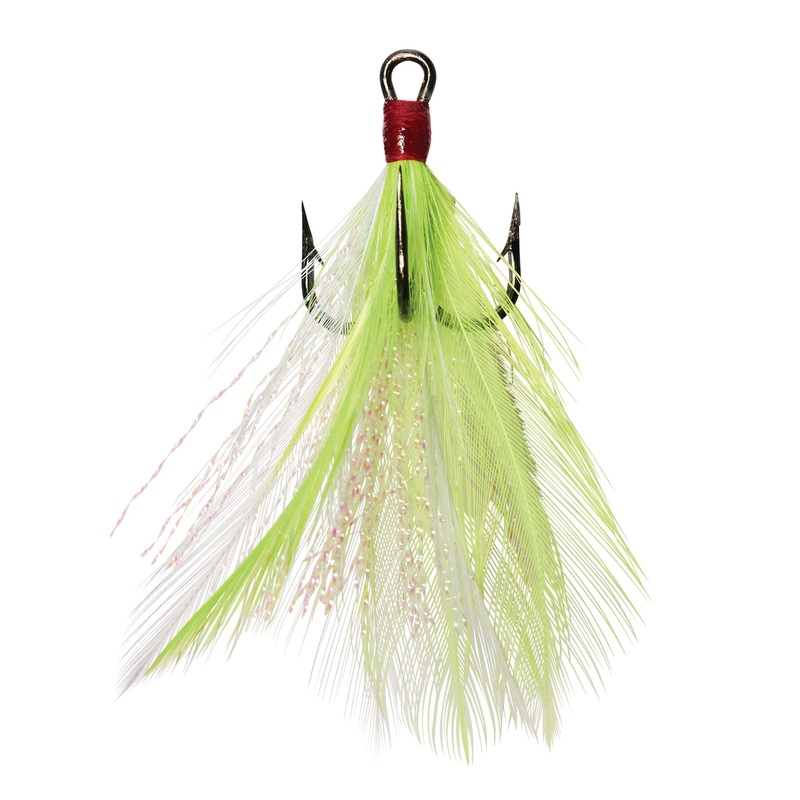 Dressed Treble Hook Chartreuse|Platinum Black 4