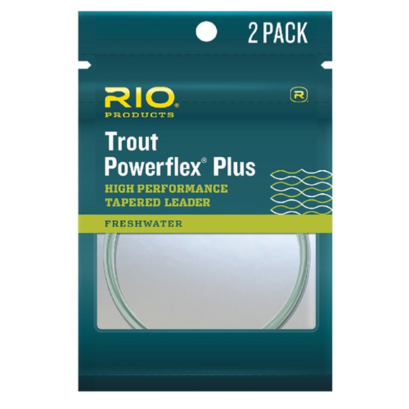 Rio Trout Powerflex Plus Tapered Leader 9ft 2pk 0X