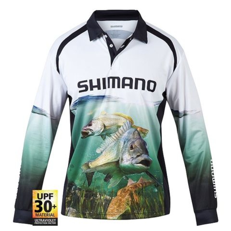 Shimano Estuary Tri Sublimated Fishing Shirt Jersey Large
