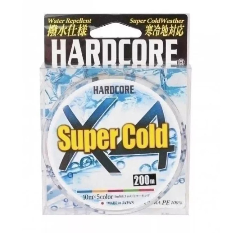 DUEL Hardcore Super Cold X4 5Color – 200m #0.4/3.6kg