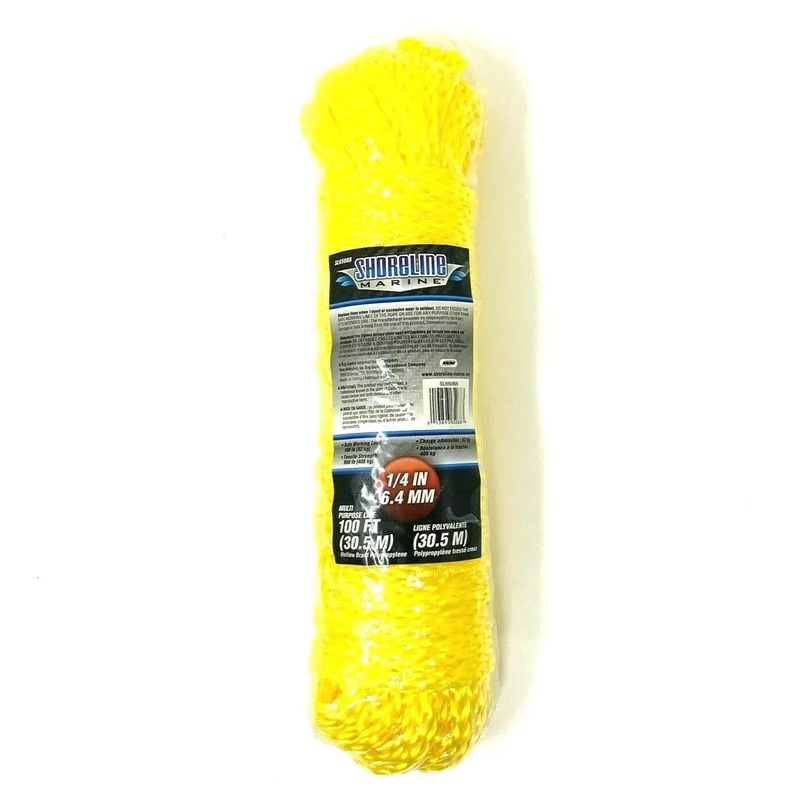 Shoreline Marine 1/4Inch 100Ft Polypropylene All Purpose Rope