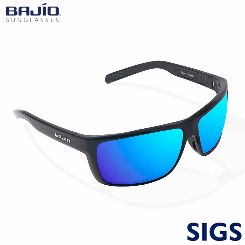 Bajio Sigs Sunglasses BLACK GLOSS/BLUE GLASS