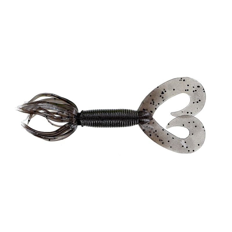 Yamamoto 5” Dt Hula Grub Cinnamon W/Black Flk 10Pk