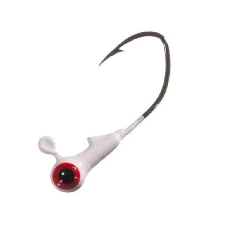 Arkie Painted Sickle Hook JigHeads White 1/16oz