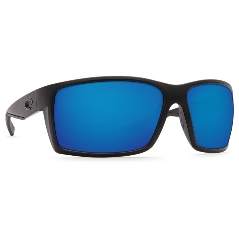 Costa Del Mar Reefton Blackout Frame Polarised Sunglasses Blue Mirror 580G