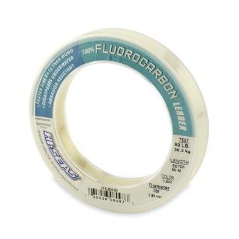 Hi-Seas Clear 100% Fluorocarbon Leader 100# 25yd