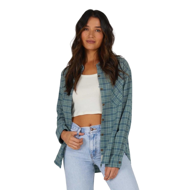 Salty Crew Shore Break Flannel XS SAGE
