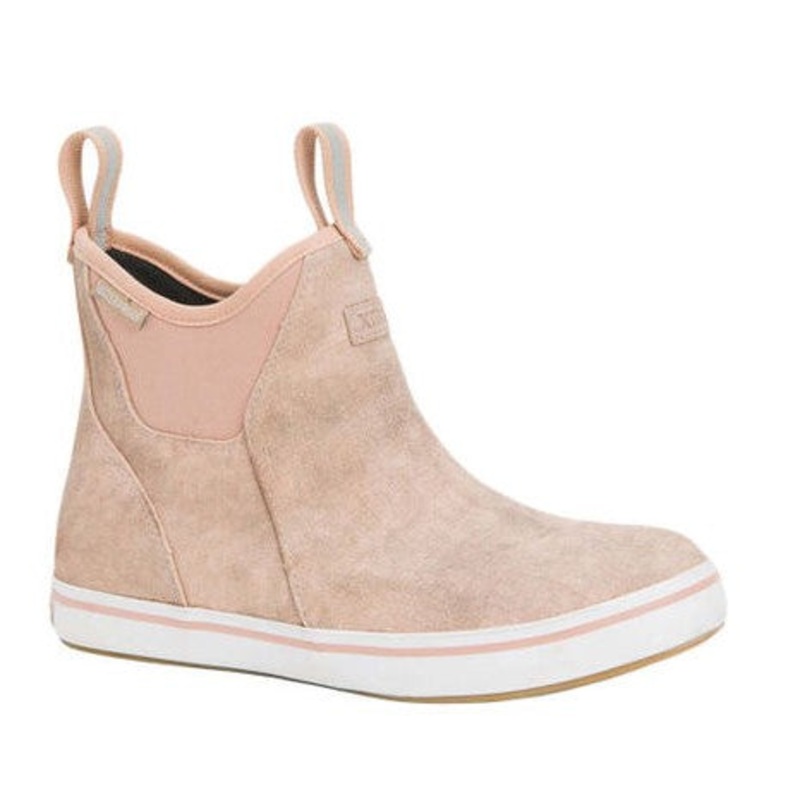 XtraTuf Women’s Leather Deck Boot Pink Cream 5