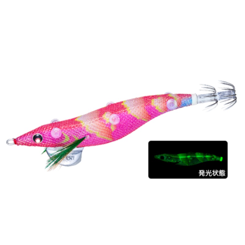DUEL SUSHI-Q (BAIT HOLDER BOTTOM) Squid Jig A1779 #3.5 1.LGLI (GLOW)