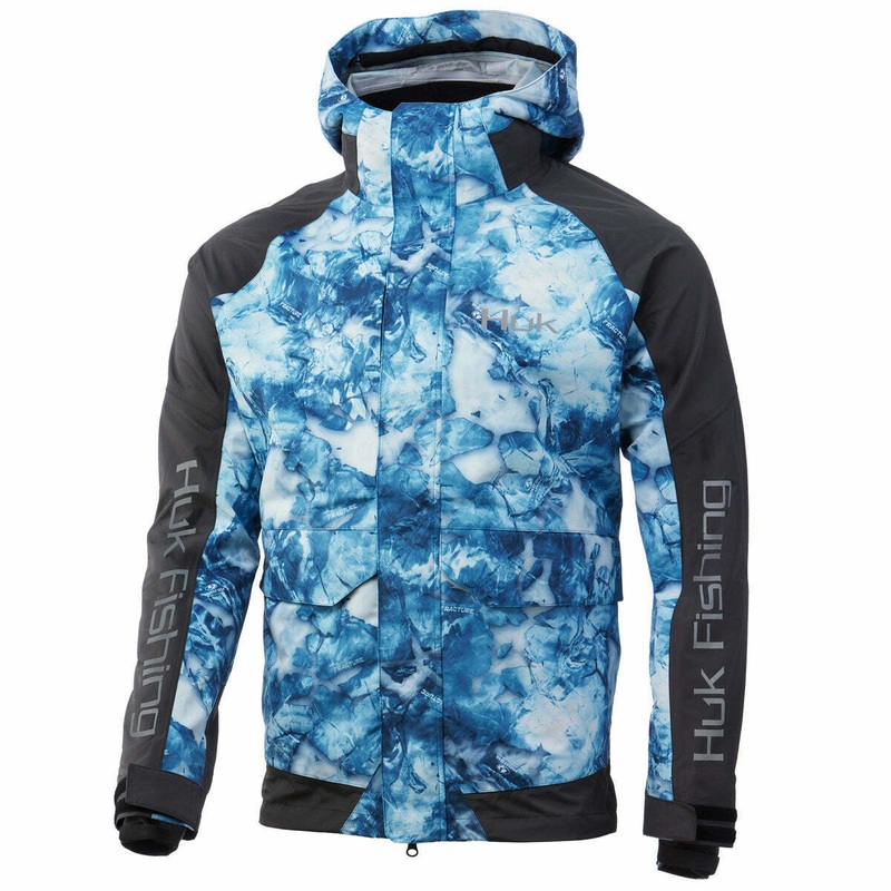 Huk Mossy Oak Fracture Tournament Jacket H4000072 Blue Shark (990) Medium