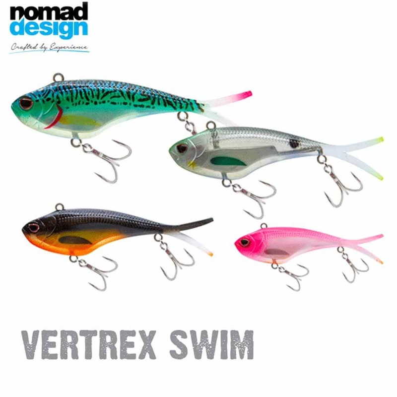 Nomad Design Vertrex Swim Vibe 110MM 4.3IN 1.2OZ Lure AQUA GHOST