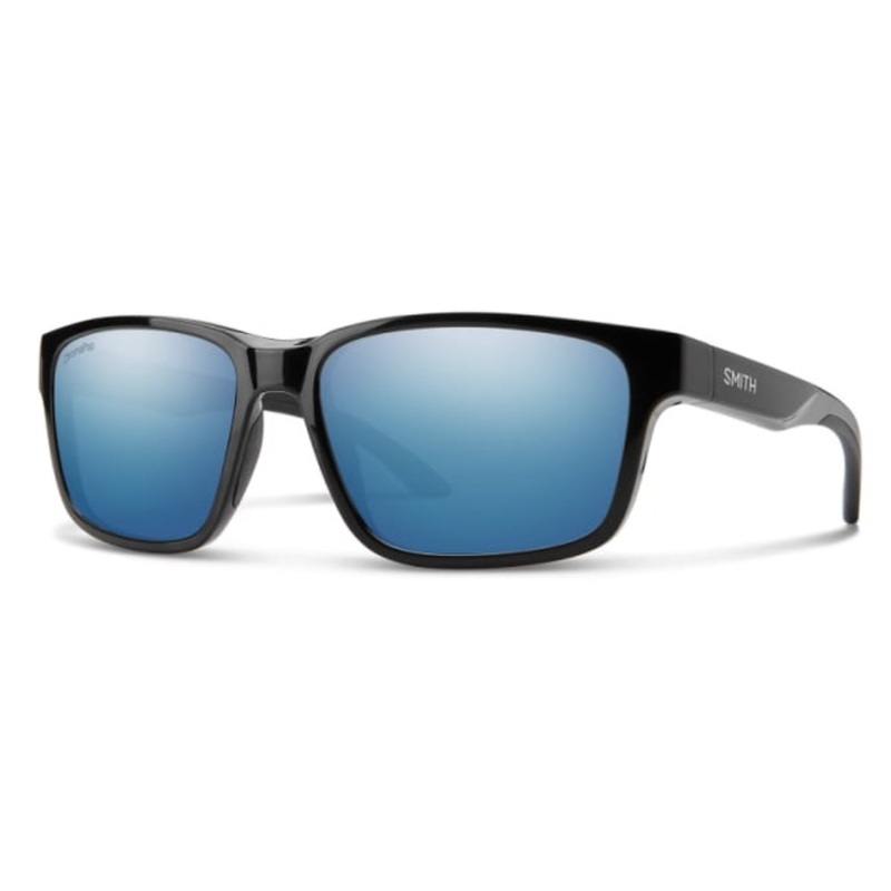 Smith Optics Basecamp Polarised Sunglasses Matte Black Frame / Blue Mirror Lens
