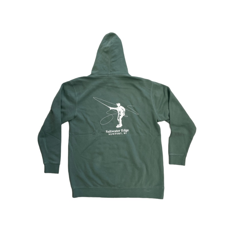 Saltwater Edge Fly Fisher Hoody Green Small