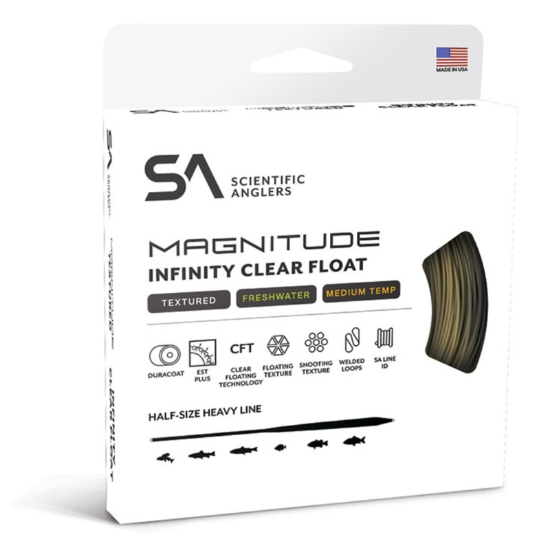 Scientific Anglers Magnitude Textured INFINITY Clear Float Tip Fly Line WF4F Buckskin / Clear