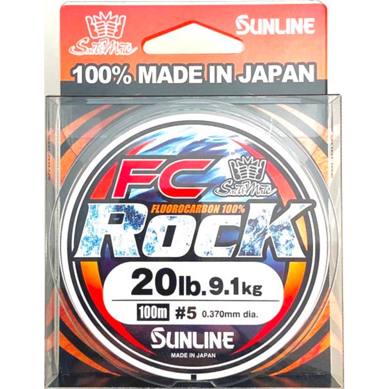 Sunline 2023 FC Rock Fluorocarbon Leader 4lb – 100m