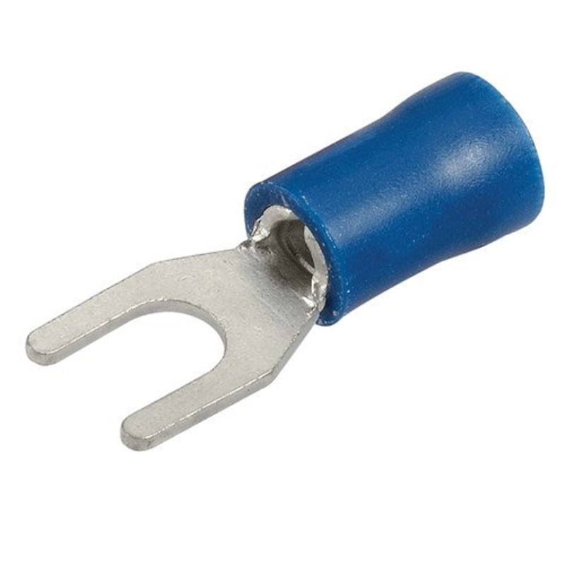 Aquapac Fork Quick Crimp Electrical Terminal 4.3mm Blue