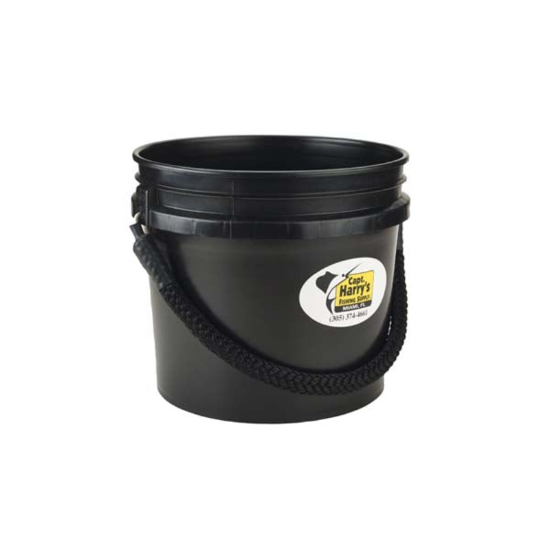 Battlewagon Bucket 3.5 Gallon with Rope Handle BLACK/BLACK
