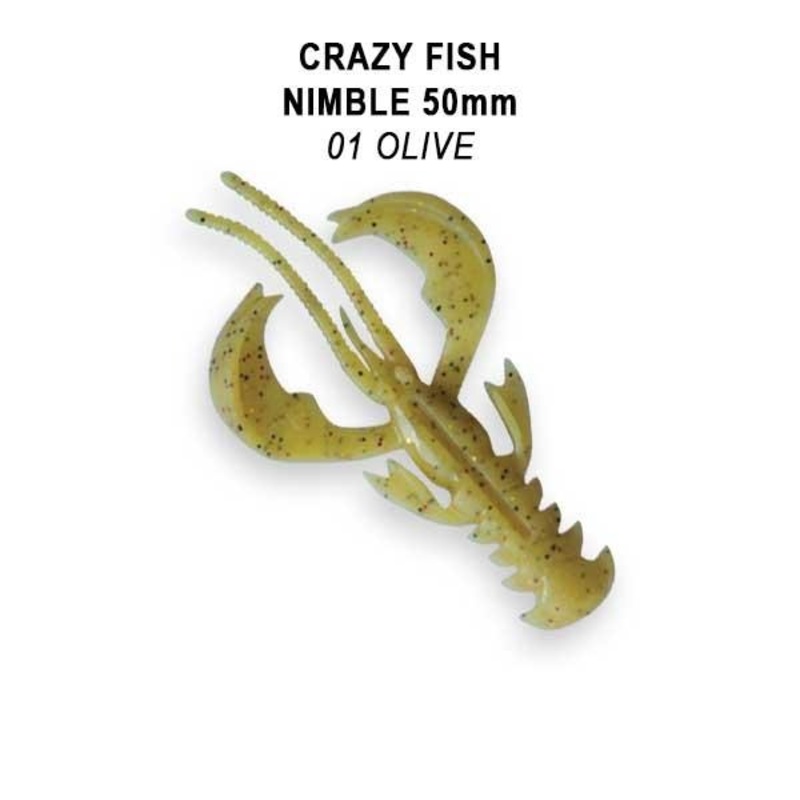 CRAZY FISH Nimble Flottant 2″ (5 cm) – 8 pc 1