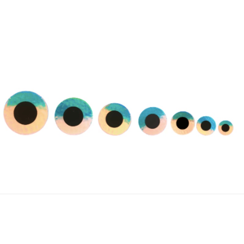 Flat Stick On Eyes Chartreuse 3mm