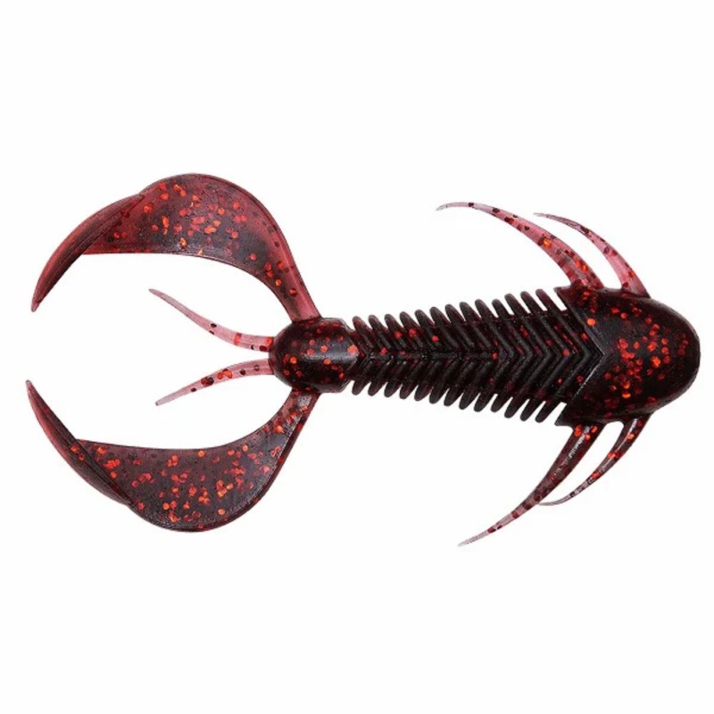 Megabass Rock Hog Soft Plastic 2INCH Black Back / Clear Red