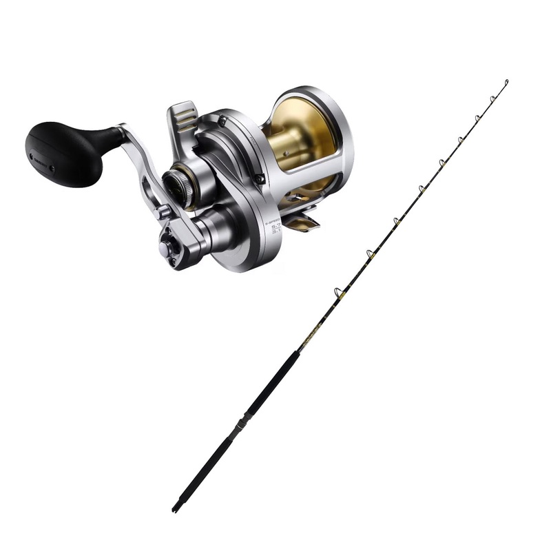 SHIMANO Talica 16IIA Lever Drag w/ KC 15-30 6’6″ Composite CHAOS Gold Combo