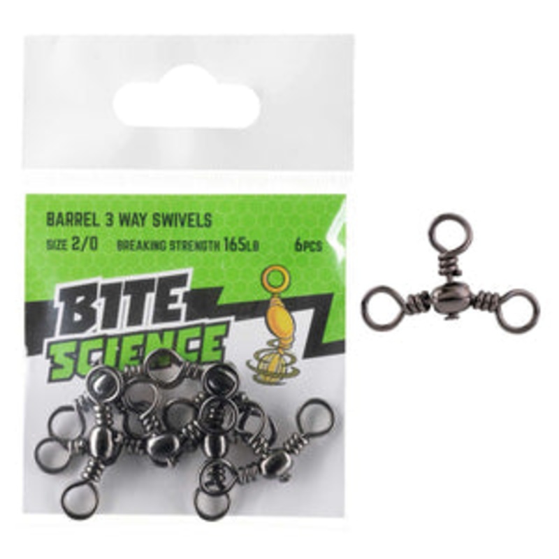Bite Science Barrel 3 Way Crossline Swivel Value Pack 1
