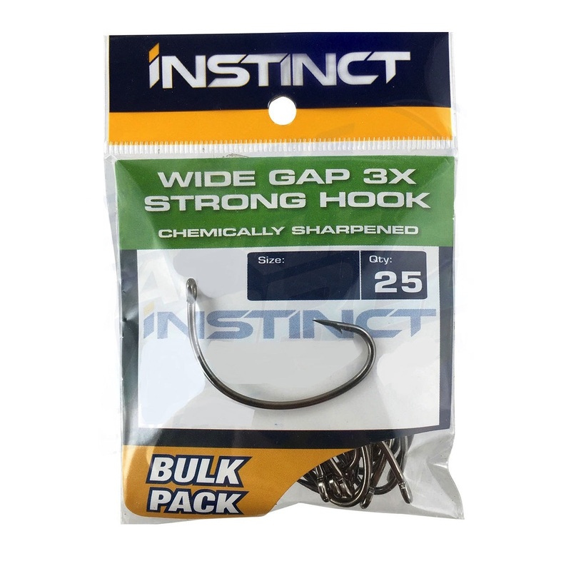 Instinct IN074 Wide Gap 3x Strong Hook Bulk Value Pack 5/0