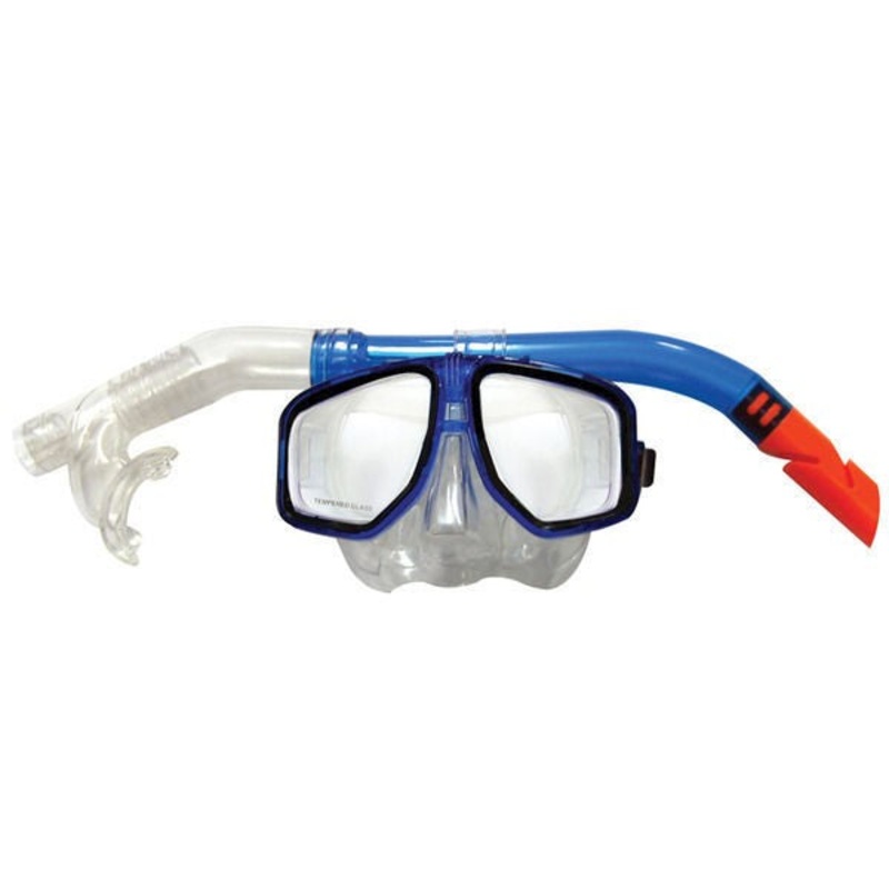 Land and Sea Atoll Silitex Mask and Snorkel Cobalt