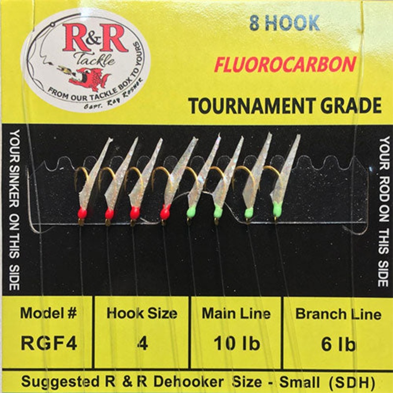 R&R Tackle Fluoro 8 HK Fish Skin Sabiki Rig GREEN 4