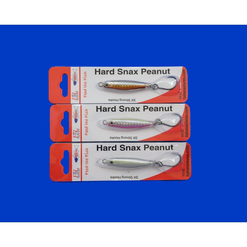 Fish Snax Lures Hard Snax Peanut Jigs 0.5 oz Pink Electric Chicken