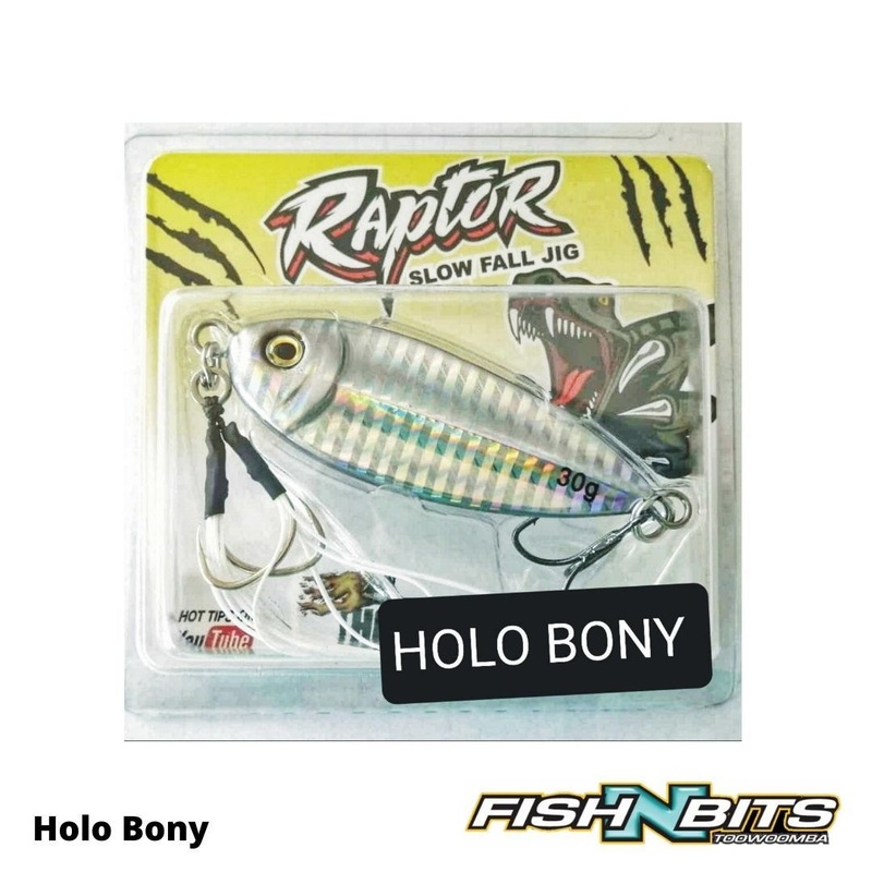 Hot Bite – Raptor Slow Fall Jig 30g Holo Bony