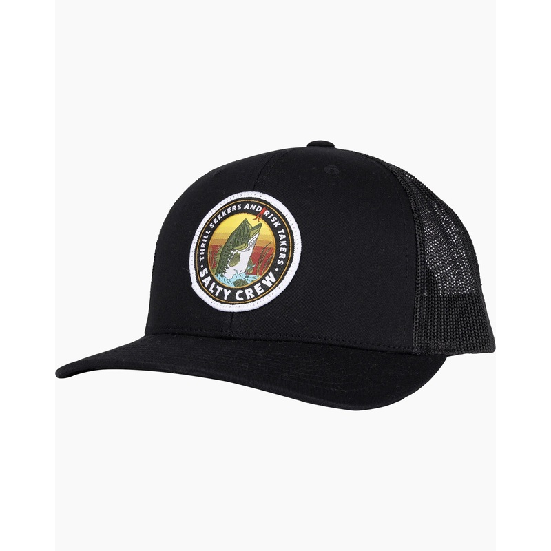 Salty Crew Toads Retro Trucker Hat Black