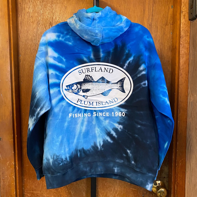SBT Tie-Dye Hoody Sweatshirt Blue Ocean SMALL