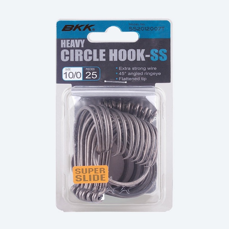 BKK Inline Heavy Circle SS Hooks 1# 10