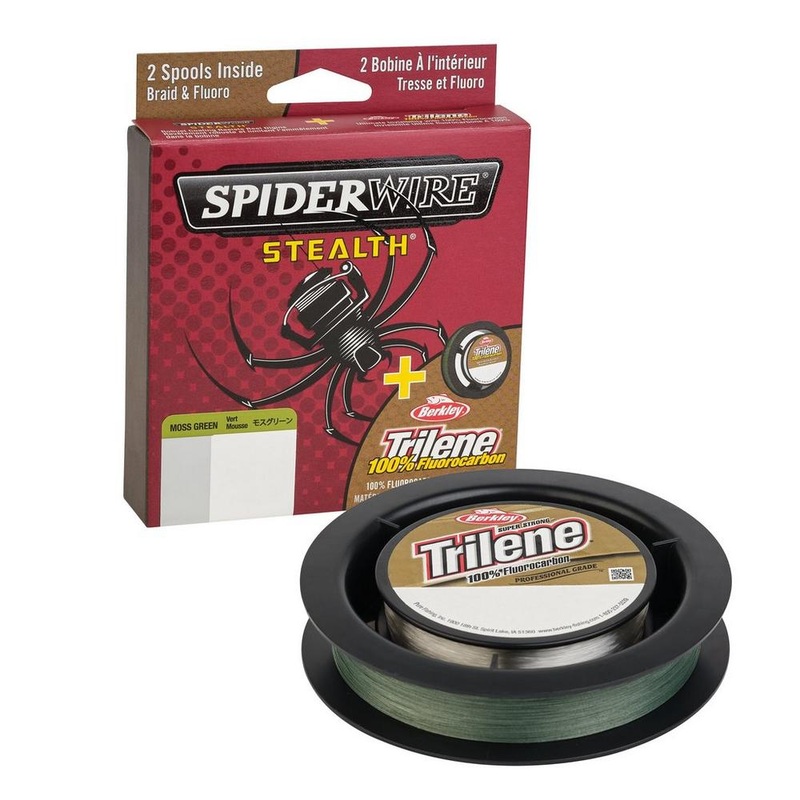 Spiderwire Stealth Trilene 100% Fluorocarbon Dual – 125yds Hi-Vis Yellow/Clear 8#