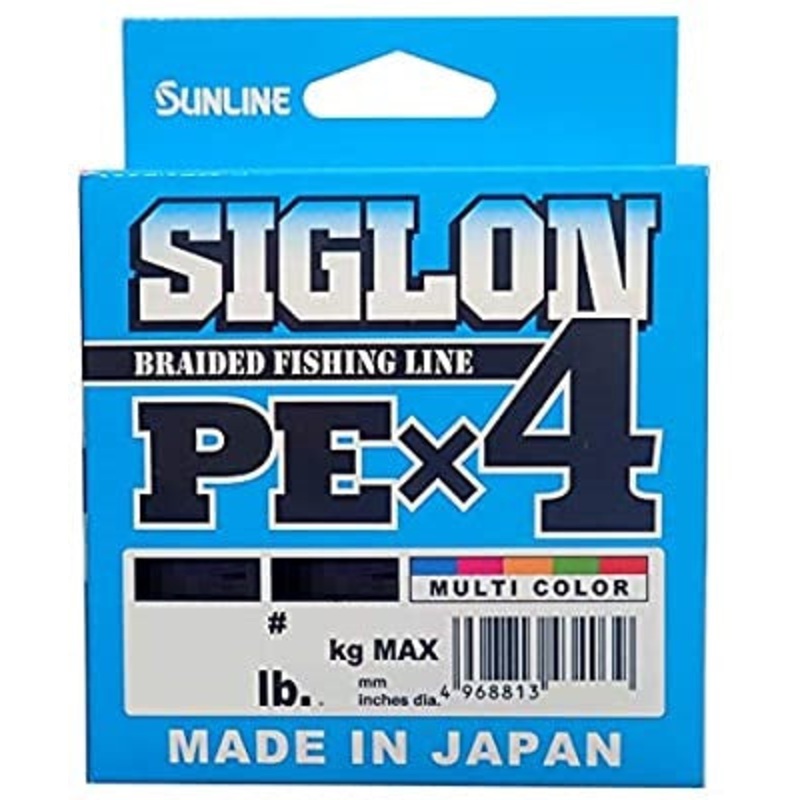 Sunline Siglon PEx4 Braided Fishing Line Hi-Vis Multi Colour 300m 24lb