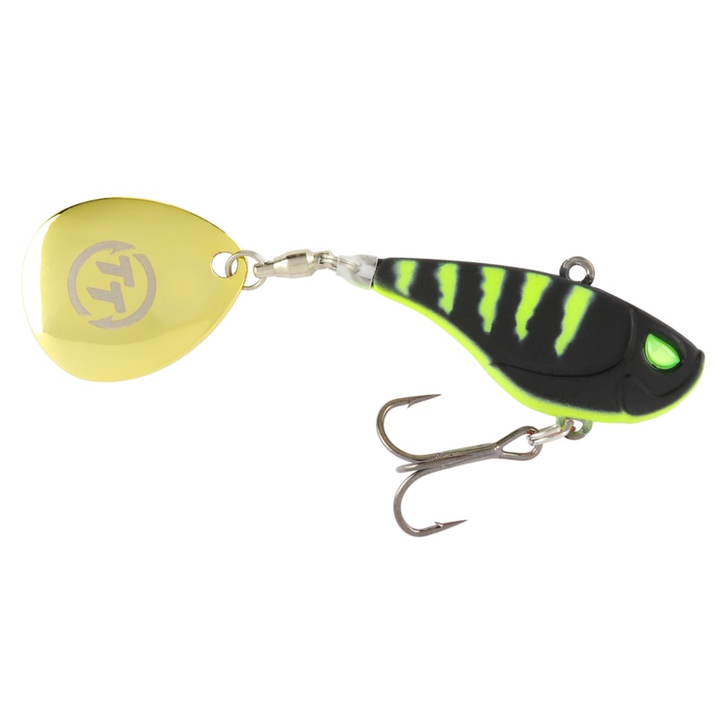 Tackle Tactics TT Flashpoint Plus Tail Spinner Lure 14g Blacktreuse