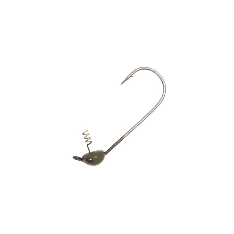 Tungsten Shakey Jig Head Green Pumpkin 3/16